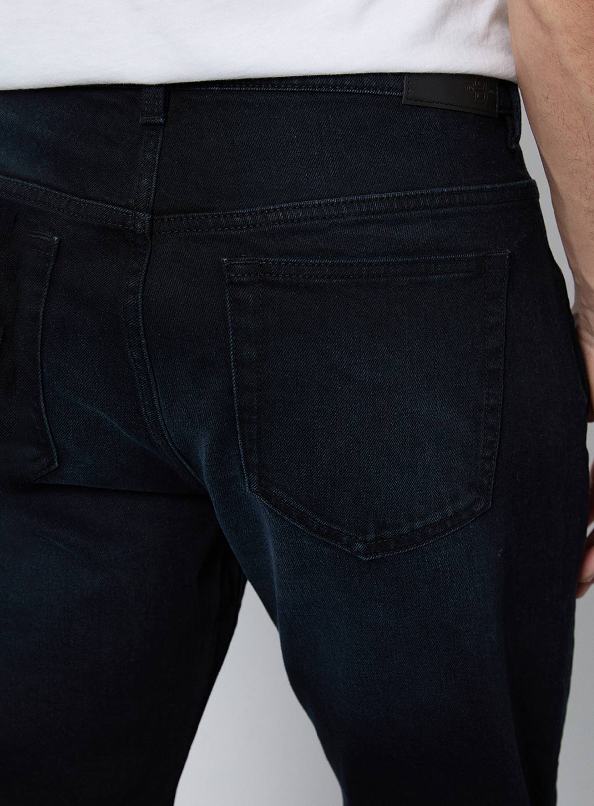 BURTON Blue Black Dark Wash Stretch Slim Fit Jean 32R - Image 4